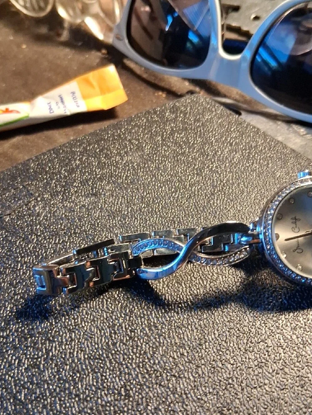 Silver Crystal Accent Womens Watch